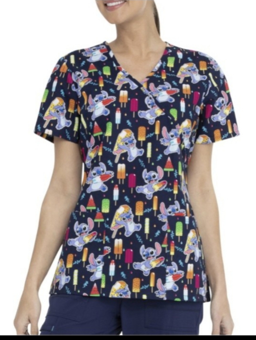 Disney Lilo & Stitch scrub top  sz S